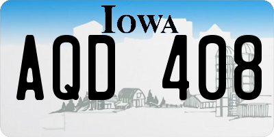 IA license plate AQD408