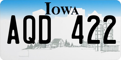 IA license plate AQD422