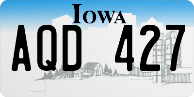 IA license plate AQD427