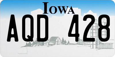 IA license plate AQD428