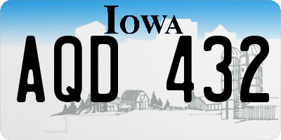 IA license plate AQD432