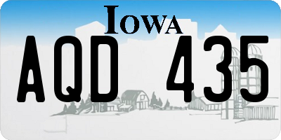 IA license plate AQD435