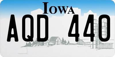 IA license plate AQD440