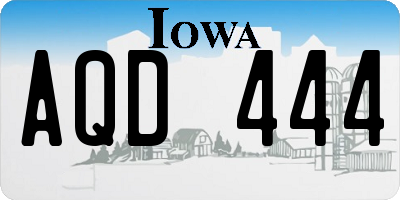 IA license plate AQD444