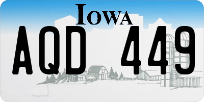IA license plate AQD449