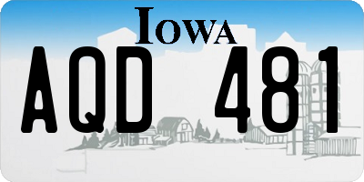 IA license plate AQD481