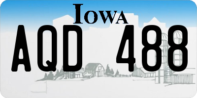 IA license plate AQD488