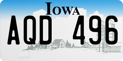 IA license plate AQD496