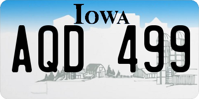 IA license plate AQD499