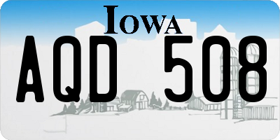 IA license plate AQD508