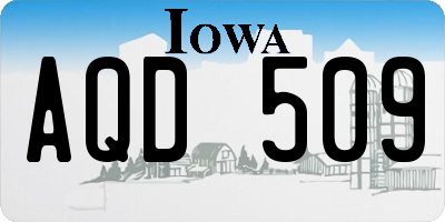 IA license plate AQD509