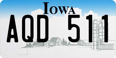 IA license plate AQD511