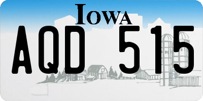 IA license plate AQD515