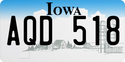 IA license plate AQD518