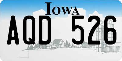 IA license plate AQD526