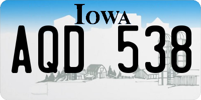 IA license plate AQD538
