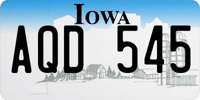 IA license plate AQD545