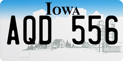 IA license plate AQD556