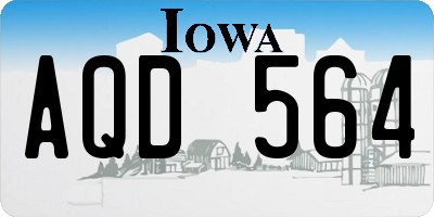IA license plate AQD564