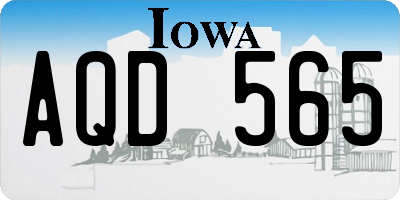 IA license plate AQD565