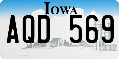 IA license plate AQD569