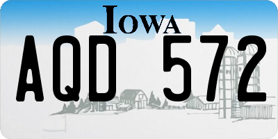 IA license plate AQD572