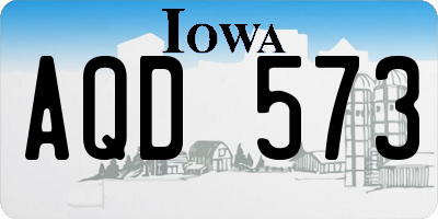 IA license plate AQD573