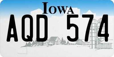 IA license plate AQD574