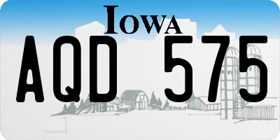 IA license plate AQD575