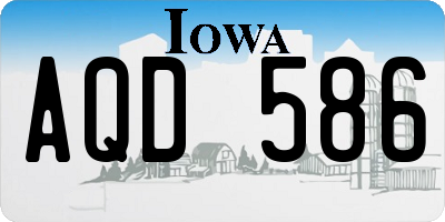 IA license plate AQD586