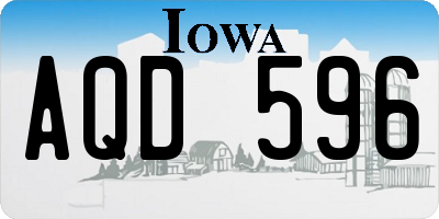 IA license plate AQD596