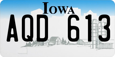 IA license plate AQD613
