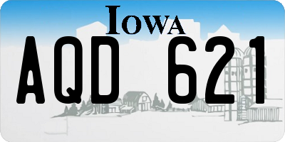 IA license plate AQD621