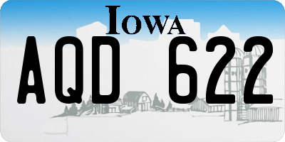 IA license plate AQD622