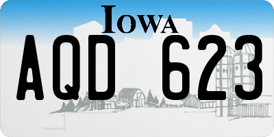IA license plate AQD623