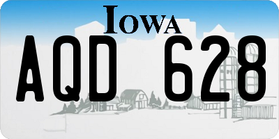 IA license plate AQD628