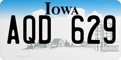 IA license plate AQD629