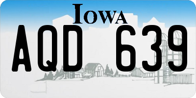 IA license plate AQD639