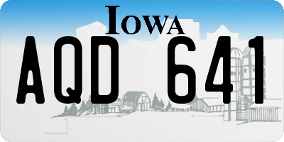 IA license plate AQD641