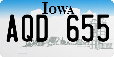 IA license plate AQD655