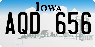 IA license plate AQD656
