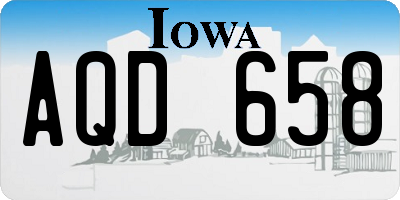 IA license plate AQD658