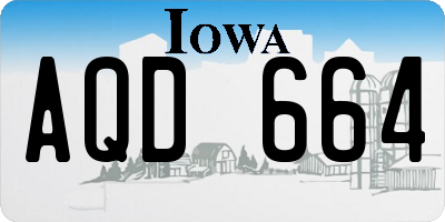 IA license plate AQD664