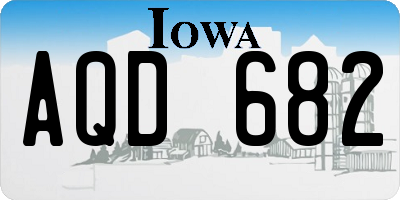 IA license plate AQD682
