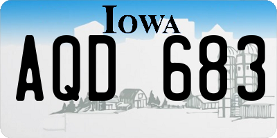 IA license plate AQD683