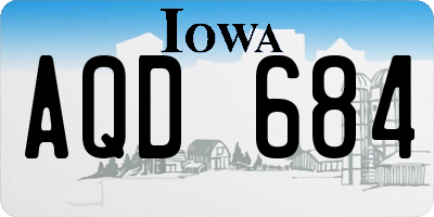 IA license plate AQD684