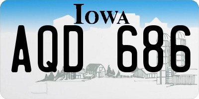 IA license plate AQD686