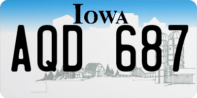IA license plate AQD687