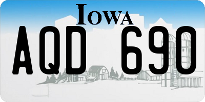 IA license plate AQD690