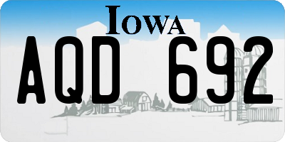 IA license plate AQD692